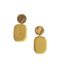 Samantha Wood Earring Yellow
