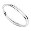 Duet Silver Bangle