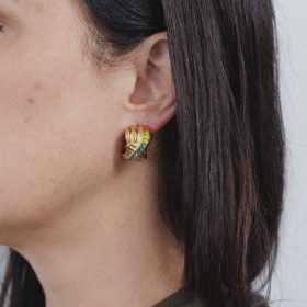 Olivia Gold Multi Stone Earring